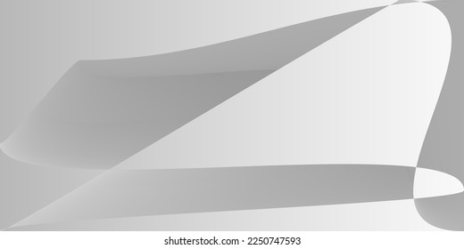 Dynamic Futuristic Silver Metallic Gradient Mesh. Fluid Modern Grey Layers Blurred Background. Gray Digital Shape Alluminium Horizontal Lines. Monochromatic Technology Smooth Minimal Illustration.