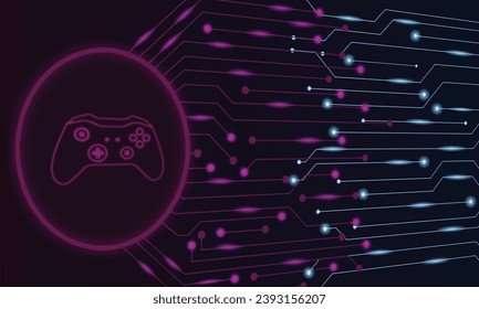Dynamic game controller illustration background, showcasing iconic gaming controllers and vibrant design elements. This composition captures the essence of gaming excitement and immersive experiences.