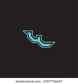 dynamic gaming monogram logo sporty and bold concept LL blue esport letter