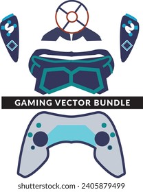 Dynamic gaming vector design featuring bold characters, vibrant colors, and energetic elements, capturing the excitement and intensity of the gaming world.