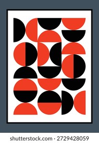 Abstractas Geométrico Dinámico en Naranja y Negro