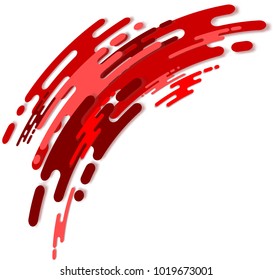 Dynamic Geometric Background with Colorful Diagonal Lines. Moving Abstract Objects in Retro Style. Bright Trendy Background for Poster, Banner, Card. Vector Pattern. Motion Illustration.