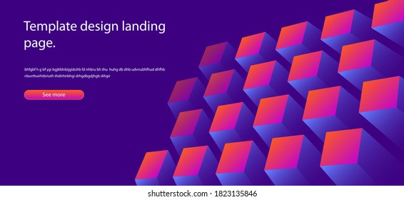 Dynamic geometric background. Cubes pattern for posters or web page template. futuristic technology element. vector illustration.