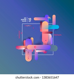 Dynamic geometric background and Vector minimalistic motion design
