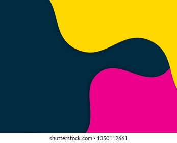 Dynamic geometric background with waves. Abstract vector illustration