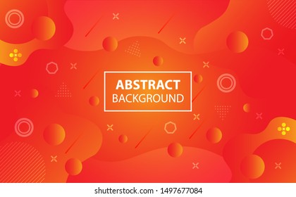 Dynamic geometric backgrounds with red and orange color gradient compositions and tragedies. Vector shape design
