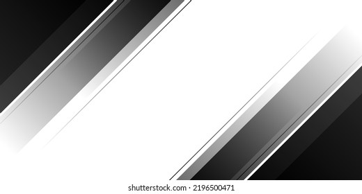Dynamic geometric black shape on gradient white background
