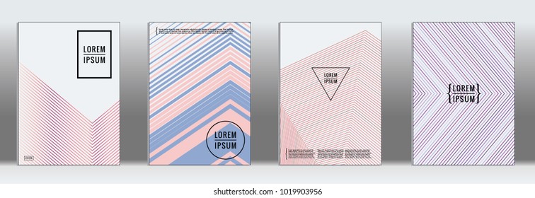 Dynamic geometric cover.  Vector trendy line pattern for poster brochure.  Gradient templates for business brochures.  2d prints for banner background.  Business graphic design banner. 