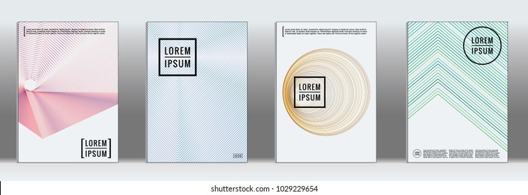 Dynamic geometric cover.  Vector trendy line shape poster brochure.  Gradient templates for business brochures.  2d prints for banner background.  Business identity design. 