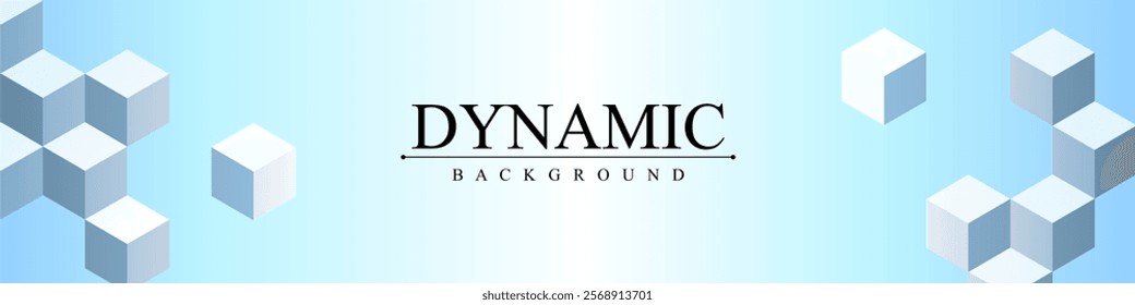 Dynamic Geometric Cube Background Illustration, Minimalistic 3D Abstract Design with White Gradient, Perfect for Modern Digital Themes, Presentations, and Creative Visual Projects