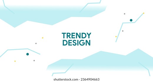 Dynamic geometric green shape on gradient white background