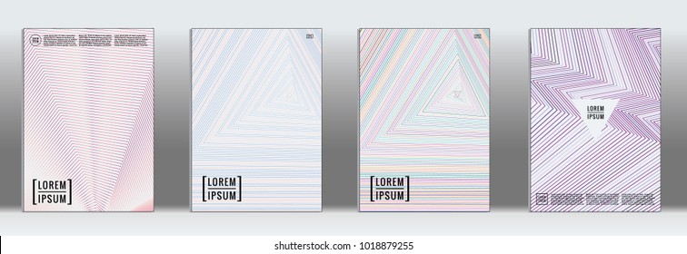 Dynamic geometric layout.  Vector trendy line pattern for poster design.  Gradient templates for business brochures.  2d prints for banner background.  Graphic design for annual album backdrop.