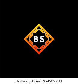 The dynamic geometric logo design features bold letters in an orange and black color scheme, displayed against a dark background