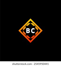 The dynamic geometric logo design features bold letters in an orange and black color scheme, displayed against a dark background