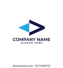 A dynamic, geometric logo featuring overlapping triangles forming a right-facing arrow, symbolizing progress and forward momentum, innovation and a bright future.