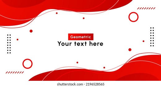 Dynamic geometric red shape gradient white background