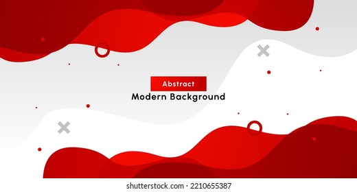 Forma roja geométrica dinámica sobre fondo blanco degradado