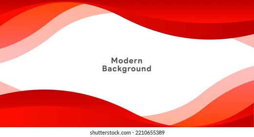 Dynamic geometric red shape on gradient white background
