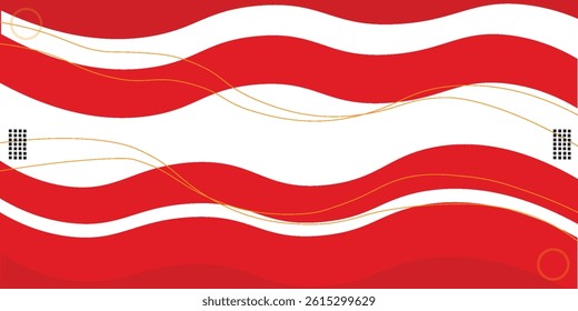 Dynamic geometric red shape on gradient white background. vector