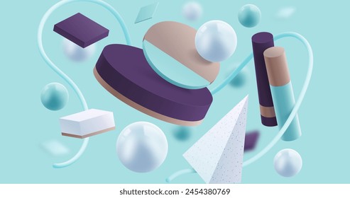 Dynamic geometric shapes 3d background vector design in eps 10