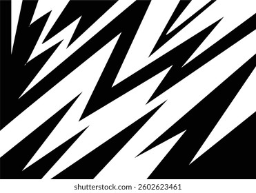 Dynamic Geometric Shapes with Bold Black and White Colours.