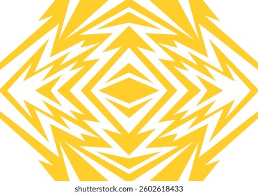 Dynamic Geometric Shapes with Bold Yellow and White Colours.