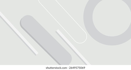 Formas geométricas dinâmicas sobre fundo branco. Design do cartaz.