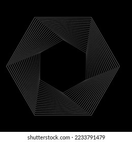 Dynamic Geometric Shapes Polygon. Abstract Modern Graphic Design Elements.