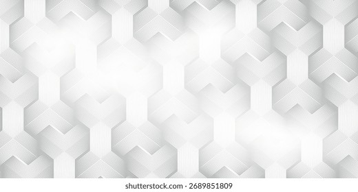 linhas de hexágono de faixa geométrica dinâmica em fundo cinza.dynamic