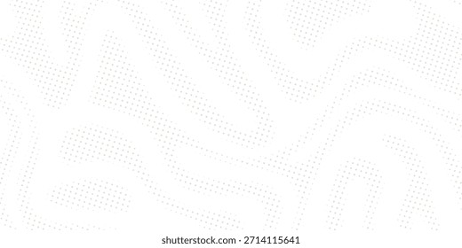 Dynamic Geometric Swirl Halftone Wallpaper. Neutral White and Tan Subtle Fading Dots Art. Suit for banner, web, brochure, pamflet and presentation