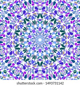 Dynamic geometrical mosaic pattern background - hypnotic psychedelic colorful circular abstract floral vector design