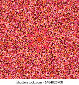 Dynamic geometrical round mosaic pattern background - circular colorful hypnotic abstract vector graphic