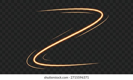 Un efecto dinámico de rayas de luz naranja brillante sobre un fondo a cuadros transparente, que sugiere movimiento y energía.