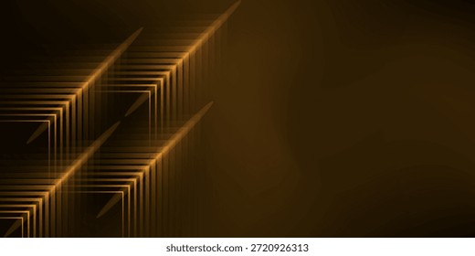 dynamisches Konzept für die Technologie der goldenen Bogenlinie auf schwarzem Hintergrund