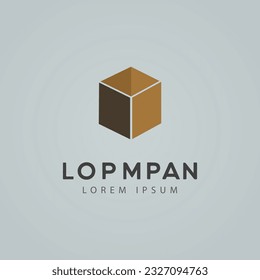 Dynamic golden minimalist linear logo