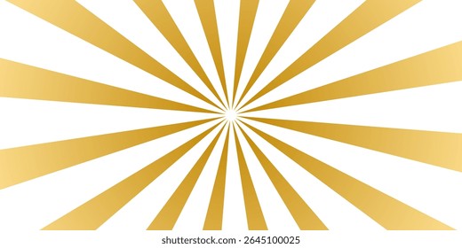 Dynamic Golden Sunburst Rays on a White Background for Visual Effects. presentation