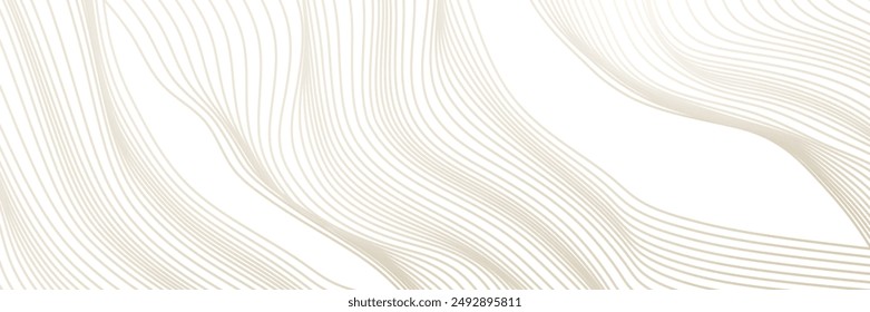 Dynamic golden wavy flowing vector abstract line art isolated on transparent background in luxury concept.eps10	