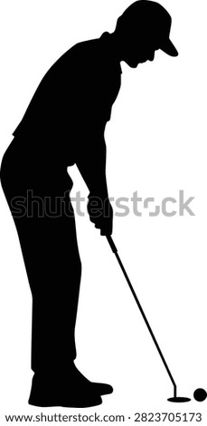 Dynamic Golf Swing Silhouette Art