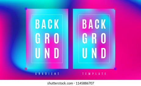 Dynamic Gradient Background Template. Abstract Colorful Wavy Layout. Cover Blurred Space Style Gradient Backdrop. Digital Vector Background.