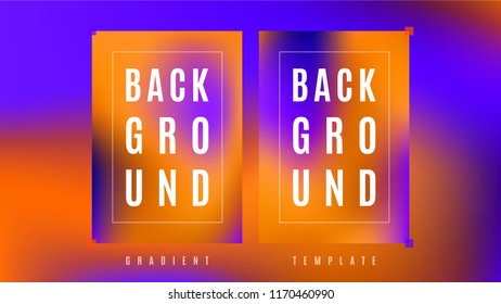 Dynamic Gradient Background Template. Abstract Colorful Wavy Layout. Blend Vibrant Gradient Cover Backdrop. Digital Vector Background.