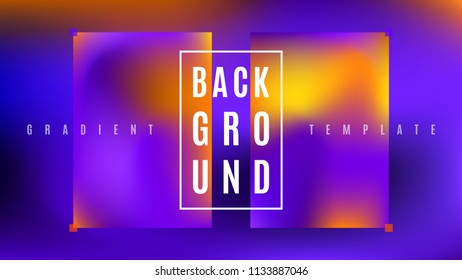 Dynamic Gradient Background Template. Light Colorful Blend Wavy Layout. Cover Tech Wavy Gradient Backdrop. Flat Vector Background.