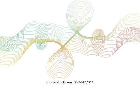 Dynamic gradient colorful flowing wave design element. Abstract wavy lines gradient vector illustration.	