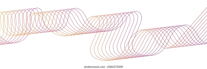 Dynamic gradient colorful flowing wave design element. Abstract wavy lines gradient vector line blend element.	