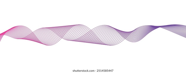 Gradiente dinámico elemento de diseño de onda fluida de colores. Elemento de mezcla de línea de Vector de gradiente de líneas onduladas Abstractas. Conjunto de Formas de gradiente de línea ondulada. Conjunto de elementos de diseño dinámico vibrante de curva moderna mínima.