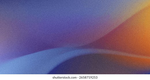 Cores de gradiente dinâmico com fundo granulado em arte abstrata Ondas vibrantes Design moderno Ambiente artístico Ponto de vista arrojado Estética conceitual