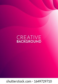 Diseño de estilo rosa, violeta y degradado dinámico. Fondo vectorial abstracto moderno. Tapa creativa de estilo. Composición de forma degradado frío.  Ilustración vertical. Cobertura mínima. Vector Eps10.