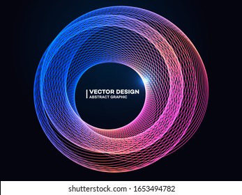 Dynamic gradient shape and circle.Modern magazine cover or poster，Electro dance music. 