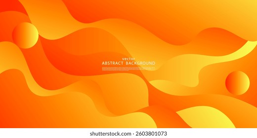 Dynamic gradient wave abstract background with elegant orange gradient flow pattern. eps10