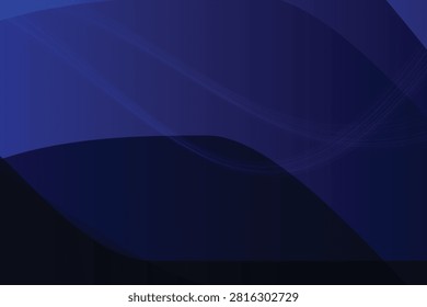 Dynamic gradient waveform in deep blue and cyan tones abstract