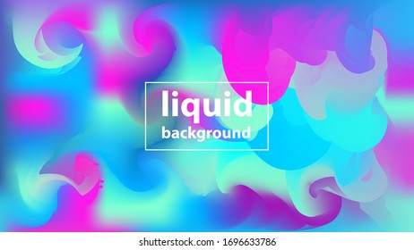 Dynamic gradient waves & geometric background with liquid shapes. Eps10 vector illustration.